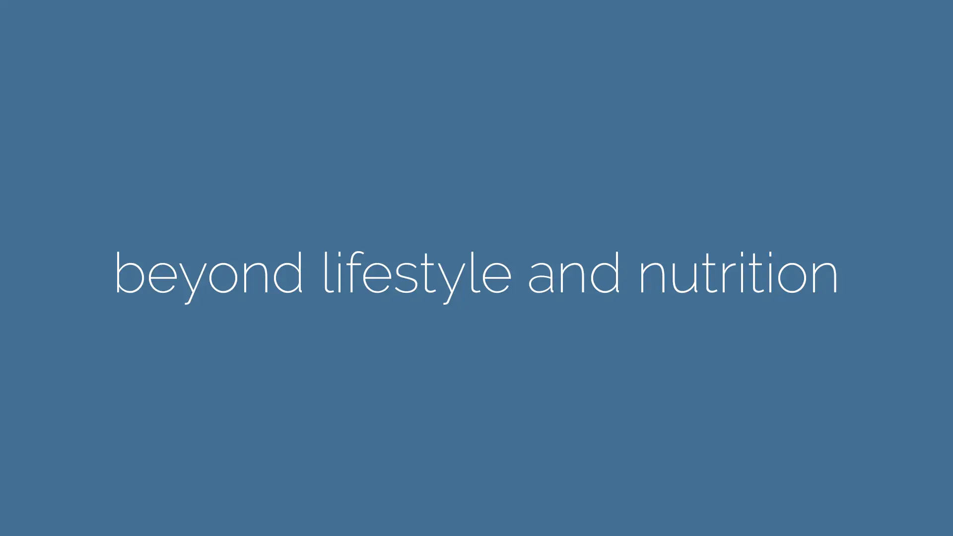 Featured image for “beyond nutrition & lifestyle”