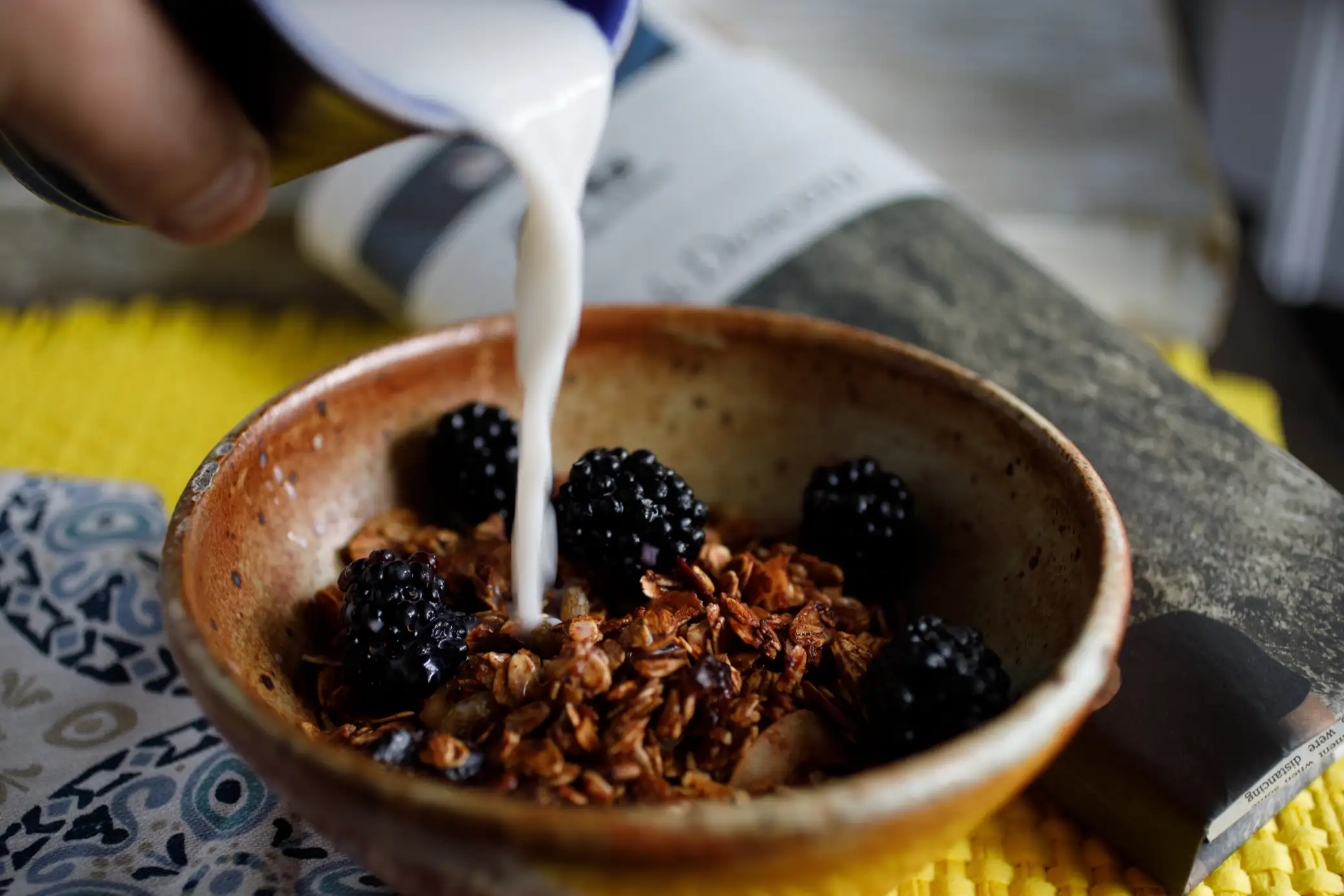Handmade oil-free granola created by Lisa Rice | Photo by David Rice | Instagram: @peopleplatesandplanet